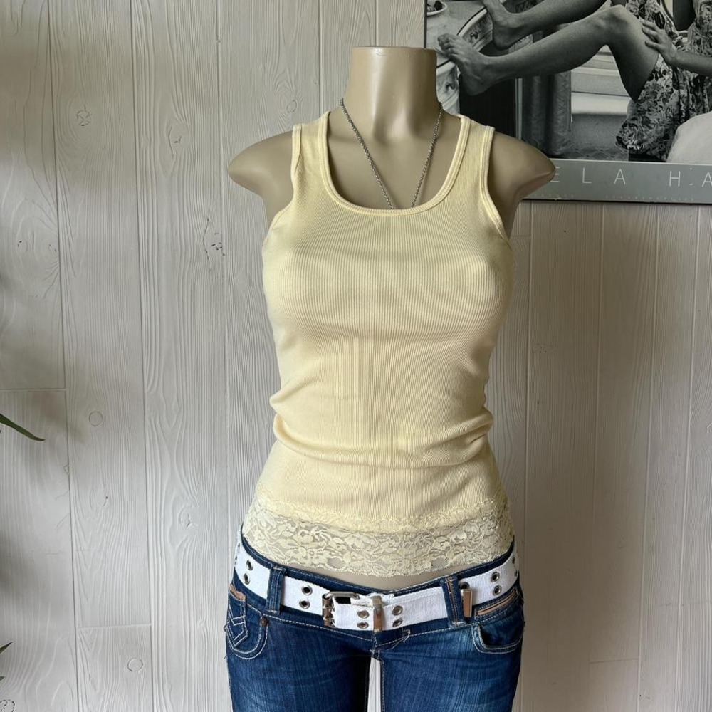 Butter yellow lace cami tank 💛✨